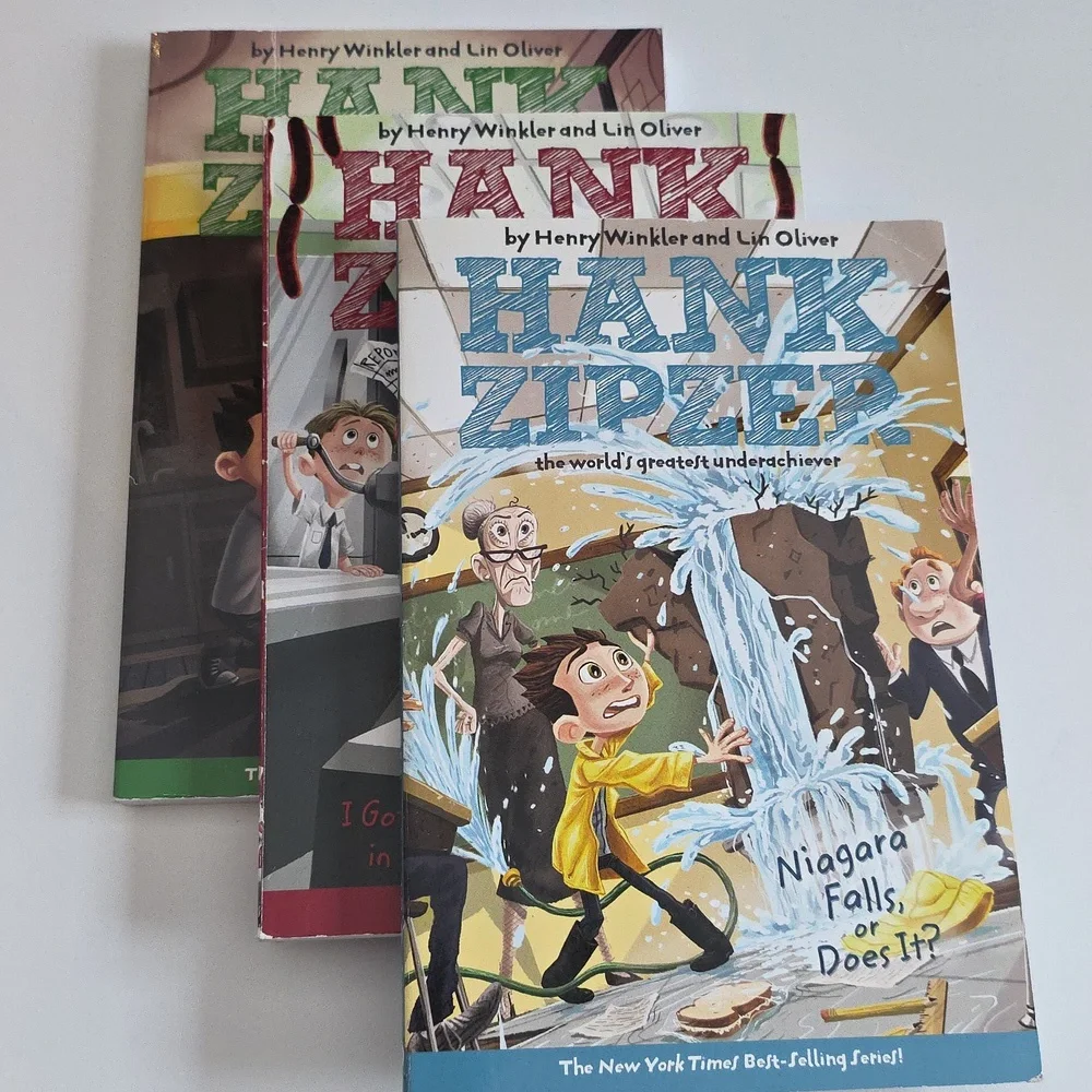 Hank Zipzer by Henry Winkler Lin Oliver - Ages 7 To 10 - Set Of 3 Chapter Books